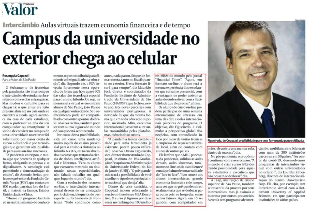 Professor Otávio Figueiredo - Valor Econômico - Executive MBA