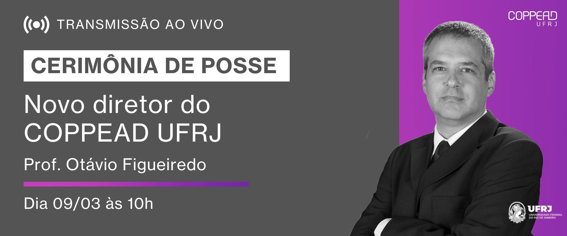 Cerimônia de Posse do novo Diretor e Vice-Diretora do Coppead/UFRJ