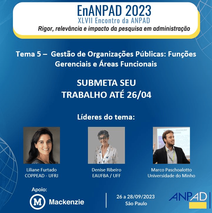 Profª. Liliane Furtado como uma das líderes EnANPAD 2023