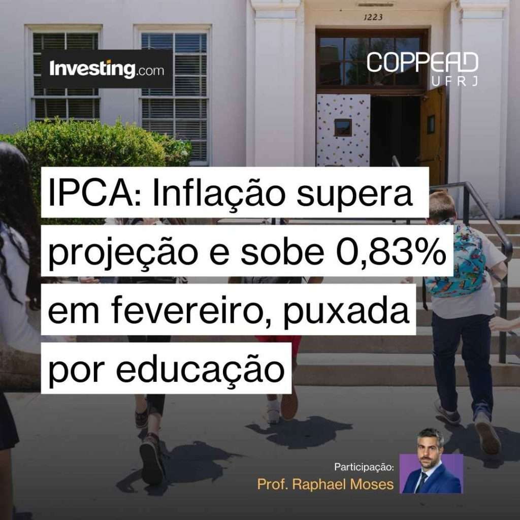 IPCA: Inflação supera projeção e sobe 0,83% em fevereiro, puxada por educação